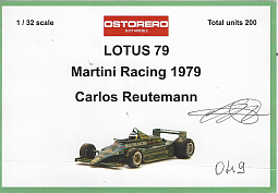 Slotcars66 Lotus 79 1/32 scale Ostotero slot car kit Martini Racing #2 1979 